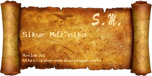 Sikur Mónika névjegykártya